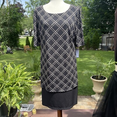 Connected Apparel Black Dress Women's size 12