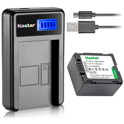 Kastar Battery LCD Charger for HITACHI DZ-BP7S & DZ-HS500A DZ-HS500E DZ-HS500SW