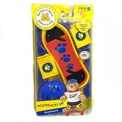Build A Bear Accessorize Me SKATEBOARD Paw Prints BABW 2004 Target Exclusive NIB