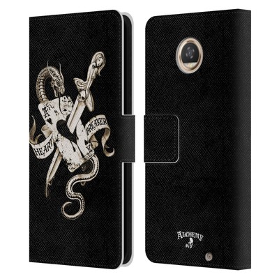 OFFICIAL ALCHEMY GOTHIC ILLUSTRATION LEATHER BOOK CASE FOR MOTOROLA PHONES