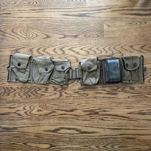 Original WWI M1918 B.A.R. Browning Gunner Ammo Belt Good