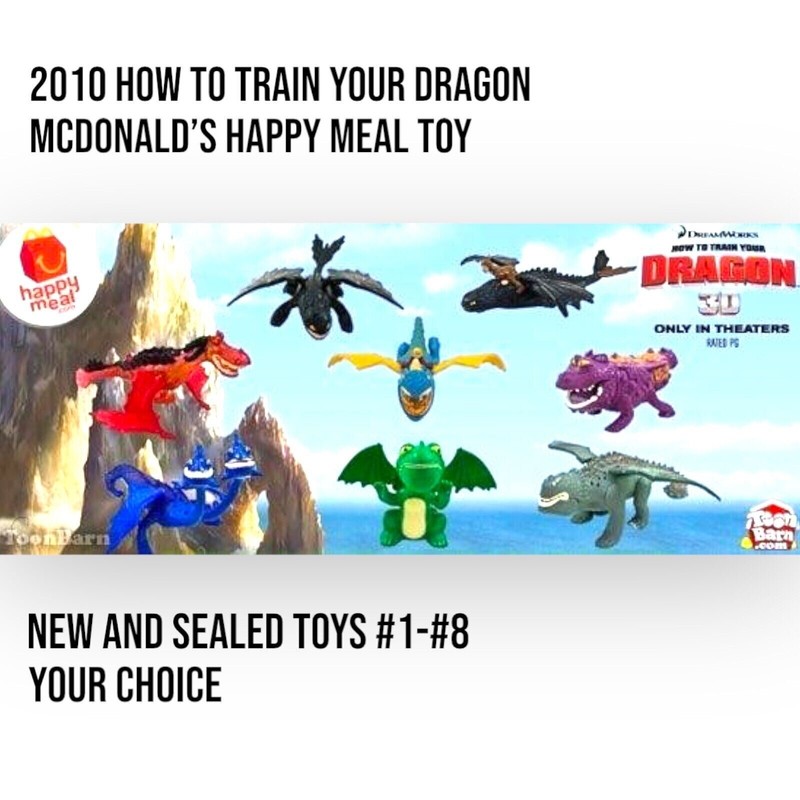 2010 HOW TO TRAIN YOUR DRAGON Movie McDonald’s Action Figure Toy [YOU CHOOSE]