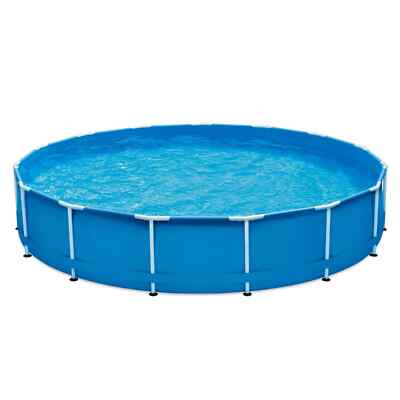 SUMMER WAVES 15 FT ROUND ACTIVE FRAME ABOVE GROUND POOL, BLUE *DISTRESSED PKG
