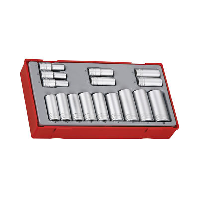 Teng Tools TT3816 - 16 Piece 3/8 inch Drive Deep Metric Socket Set 7 to 22mm