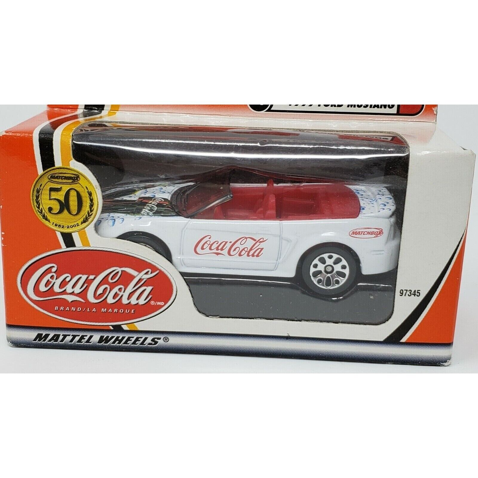 Matchbox 50 Years Coca-Cola #4 1999 Ford Mustang Mattel Wheels 1:64