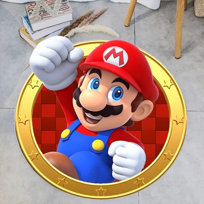 Super Mario Rug, Arcade Rug, Super Mario Round Rug