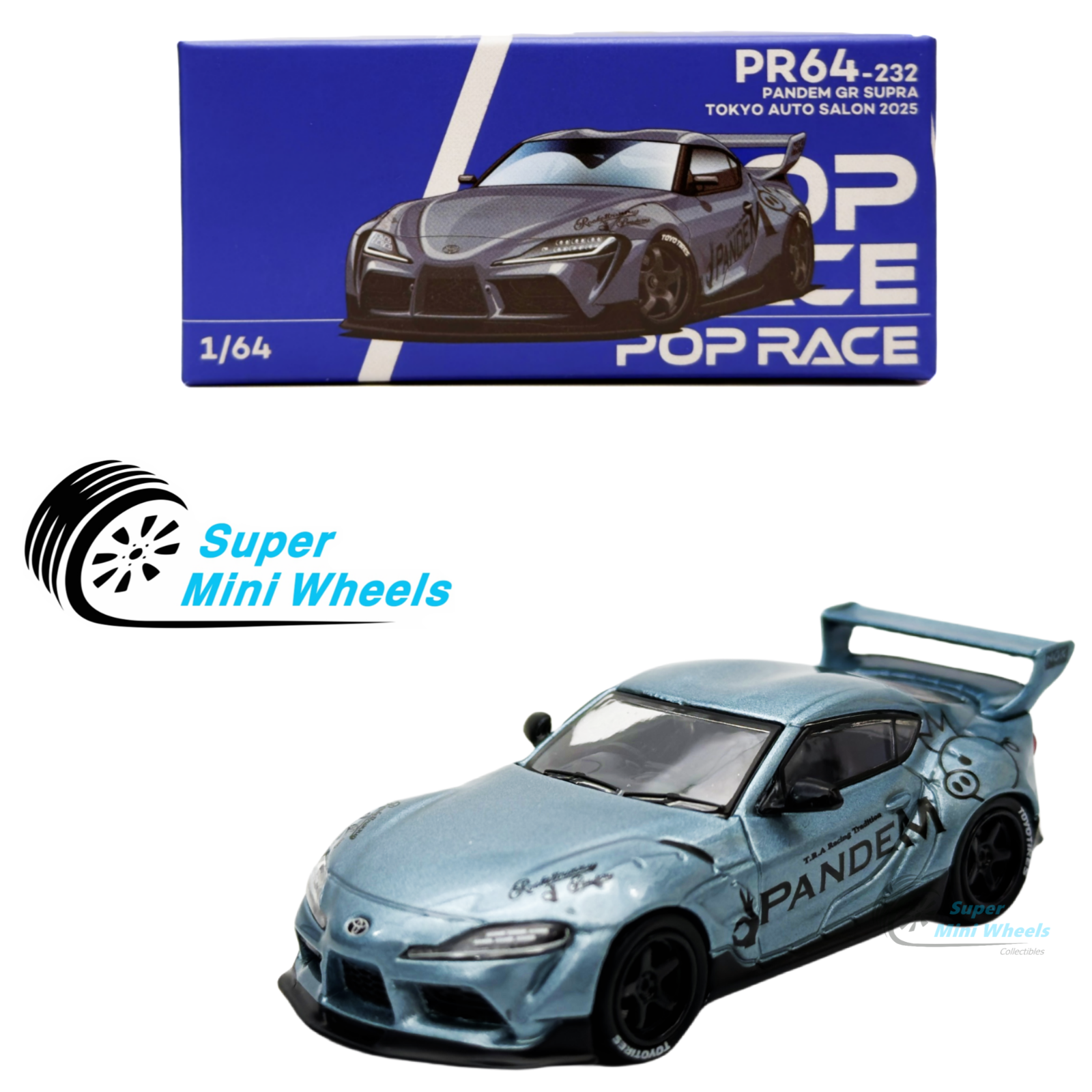 東京オートサロン限定 POP RACE 1/64 パンデム スープラ チェイス HIGHLIGHT] POP RACE | PANDEM TOYOTA GR SUPRA | EXCLUSIVE