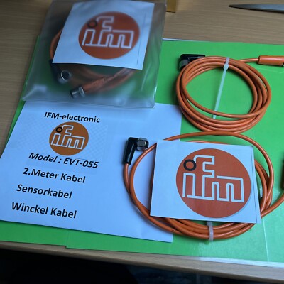ifm Anschlusskabel 2.Stück NEW   sensor actuator EVT055 abgewinkelt M12