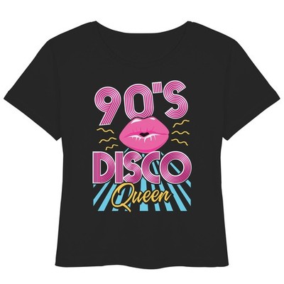 90er Jahre Party Kostüm T-Shirt Damen, 90s Disco Shirt, 90iger Vintage Outfit