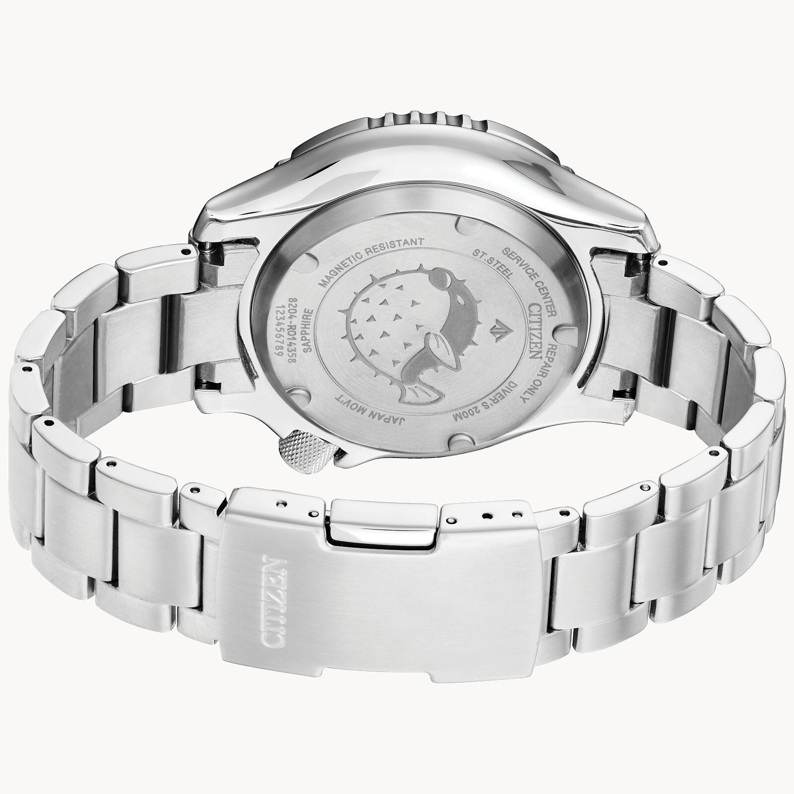 Pre-owned Citizen Ny0151-59x Men's Promaster 200m Stainless Dial Automatic Dive Watch