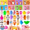 28 Pack Valentines Day Gifts for Kids Classroom Cute Mochi Squishies with Valentines Day Cards for Kids School, Valentines for Kids Class Exchange Cards Gifts Prizes Party Favors for Boys Girls