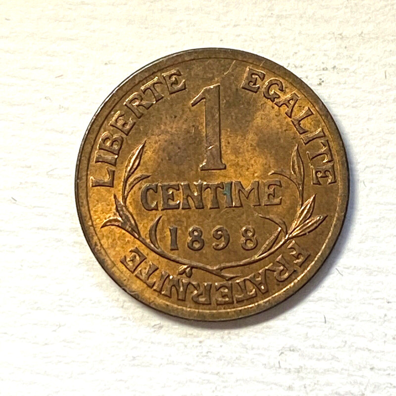 #9989 - 1 Centime 1898 Dupuis Sup/Spl