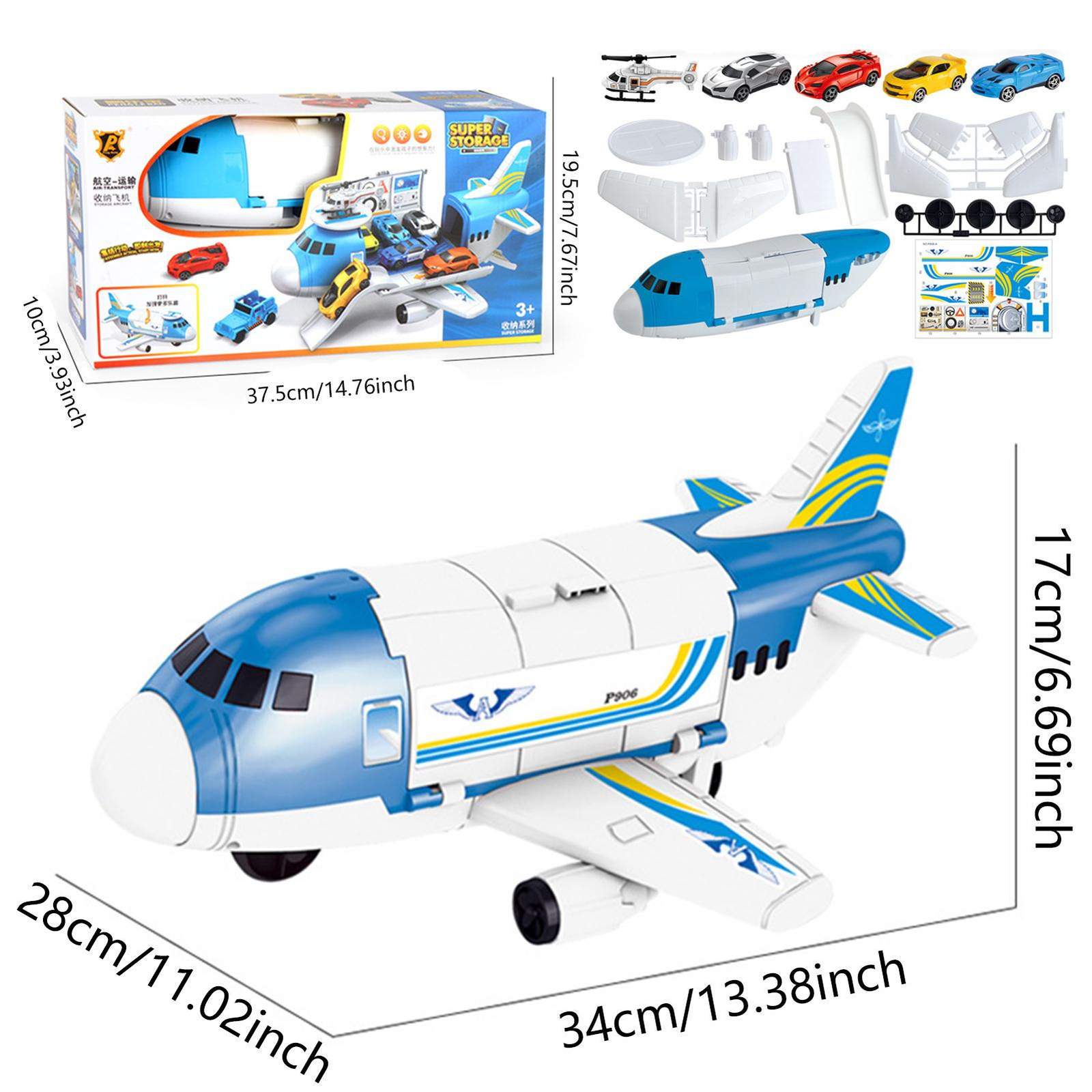 Transport Plane Toys Airplane Toy For Kids Transport Cargo Airplane Car Play Set