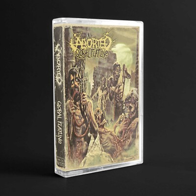 Aborted - Global Flatline (cassette tape, MC), lim. to 300, BONUS TRACKS, NEW