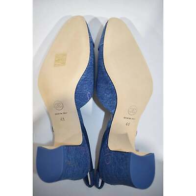 Pre-owned Chanel 22p Mademoiselle Coco Sling Light Blue Denim Slingback Sandal Heel 41