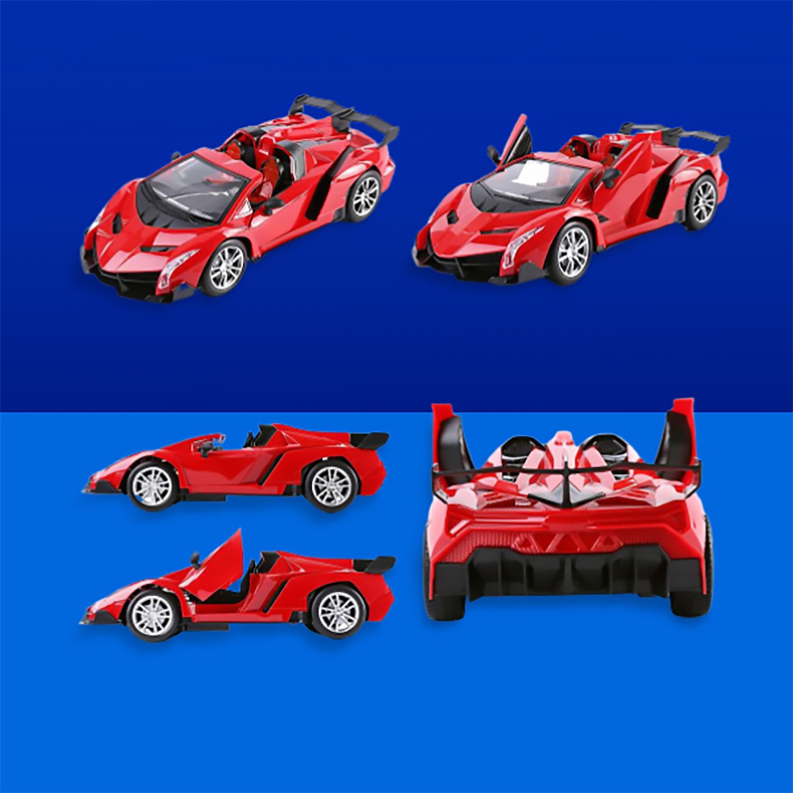Remote Control Battery Operated Lamborghini Sports Toy Car for Boys 1/14 - Red