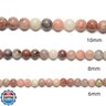 75pcs(2 Strand) 10mm Natural Plum Blossom Jasper Gemstone Beads, Round Cherry Agate Stone Beads for Jewlery Bracelets Earrings Making DIY