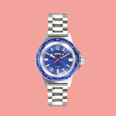 Pre-owned Vostok Amphibian Russian Diver Automatic Wristwatch - Usa Seller