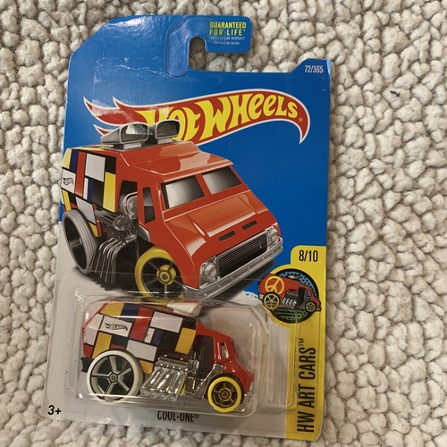 2017 Hot Wheels #72 HW Art Cars 8/10 COOL-ONE RED w