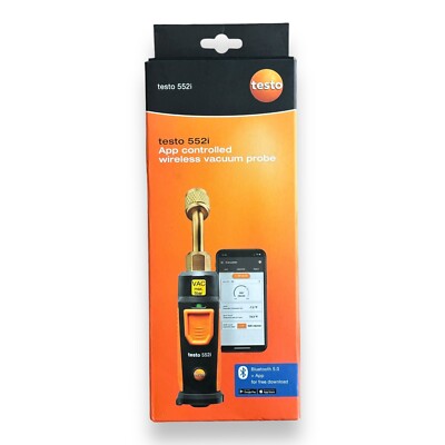 Testo 552i App Controlled Wireless Vacuum Probe I for HVAC Systems w Bluetooth