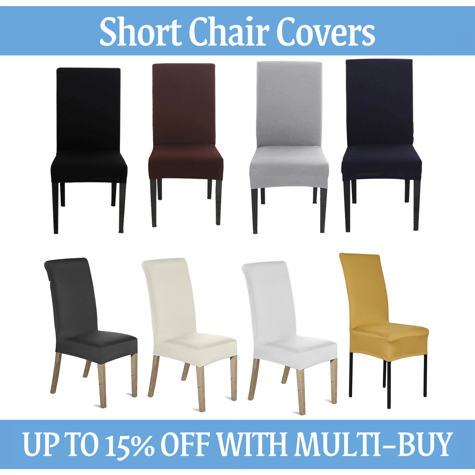 Dining Chair Seat Covers Spandex Slip Banquet Home Protective Stretch Covers