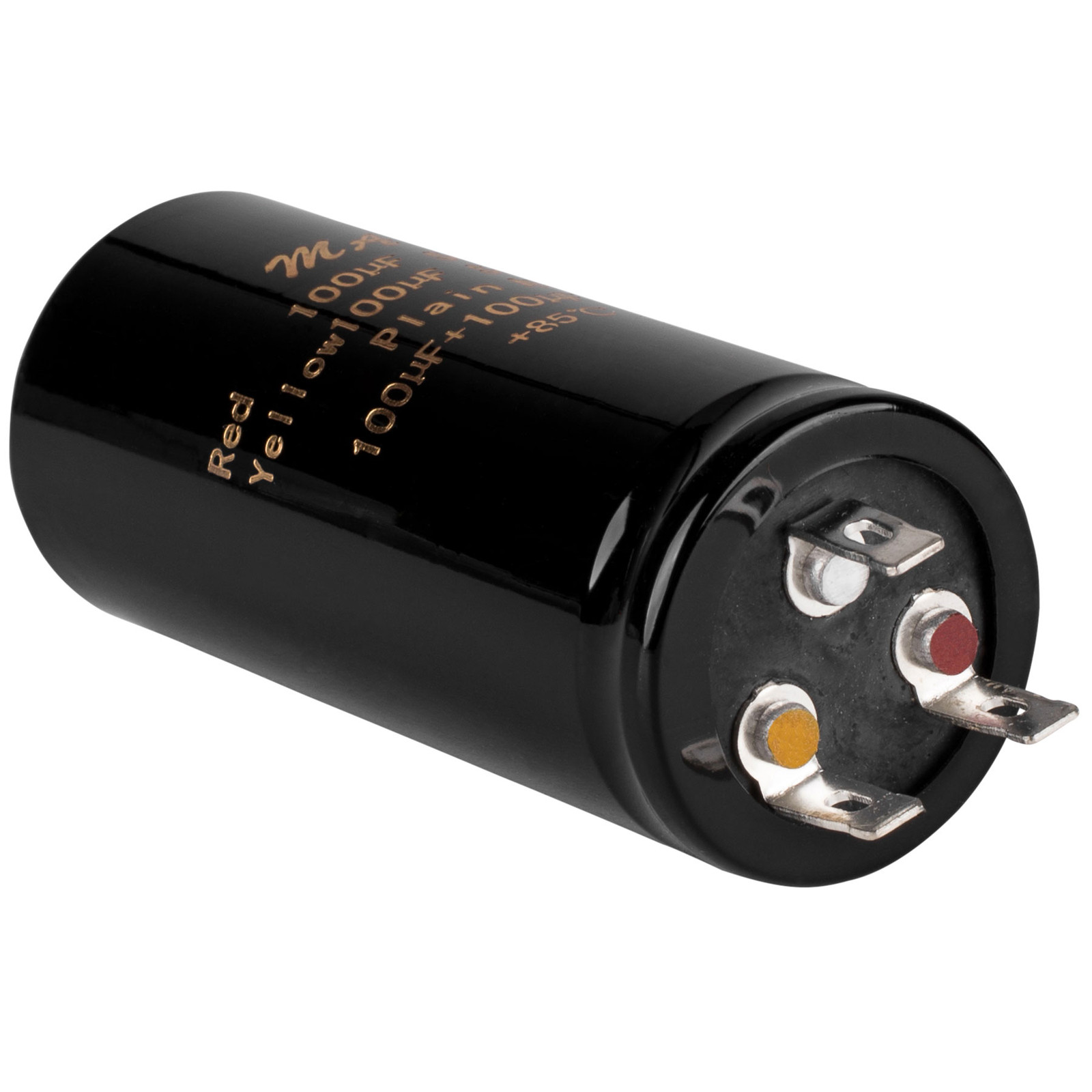 100uF + 100uF 500V Polarized Electrolytic MultSection Can Capacitor