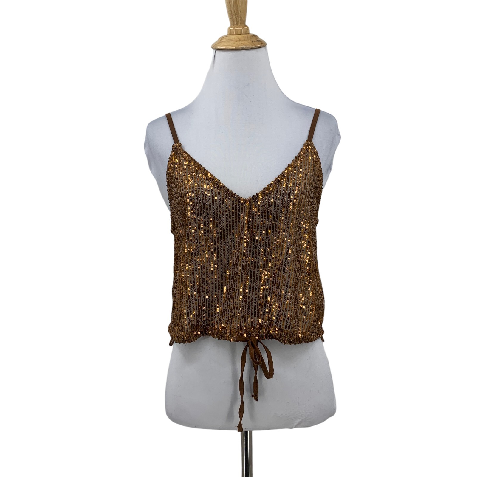 Gajess Glitter Camisole GOLD ガジェス Gold Camisole For Women Glitter Strappy Tank Tops Ladies