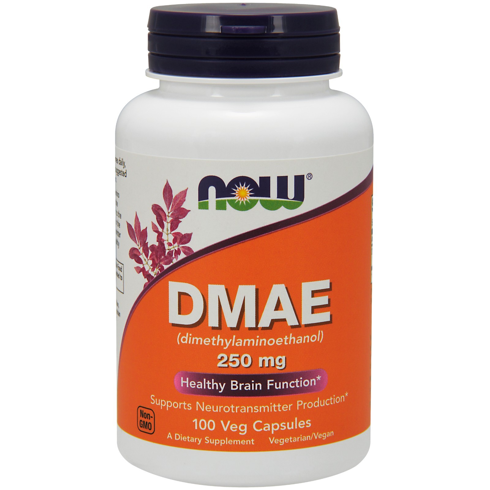 NOW Foods DMAE 250 мг, 100 растительных капсул