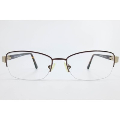 Nina Ricci NR 2296 CF C01 Brown Tortoise Semi-Rimless Eyeglasses Frames