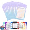 100 Pack Resealable Plastic Bags for Food Storage, Zipper Bags with Clear Front Window, Packaging Pouch for Small Business (Pink and Blue, 4.1x5.9 inch)
