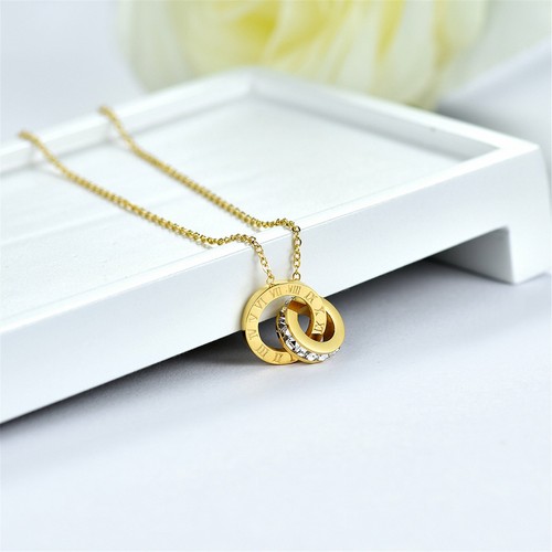 Women Jewelry Set Stainless Steel Roman numerals Necklace Earrings Bracelet Set