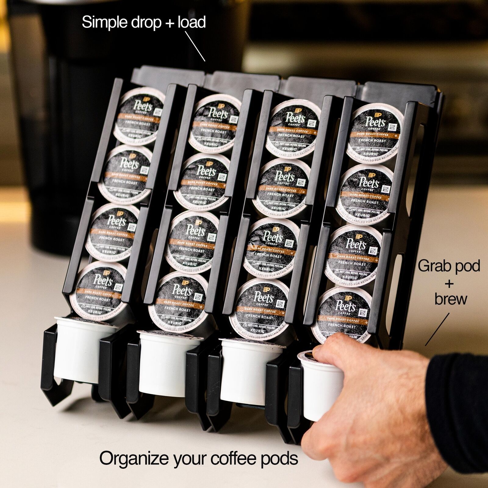 Officemate BreakCentral 28034 Condiment Coffee Pod Holder Organizer Storage