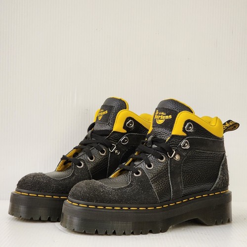 Dr Martens Size 8 Zuma Hiker Boots Black Leather Suede