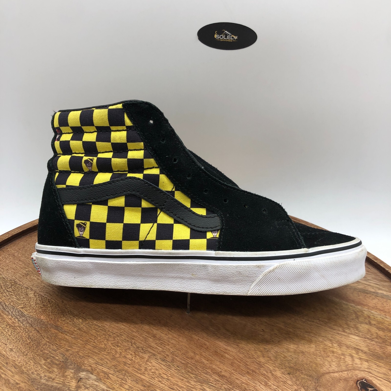 Vans Sk8-Hi Wheres Waldo Odlaw Unisex Shoes Black/Yellow Size Mens 6.5  Womens 8 | eBay