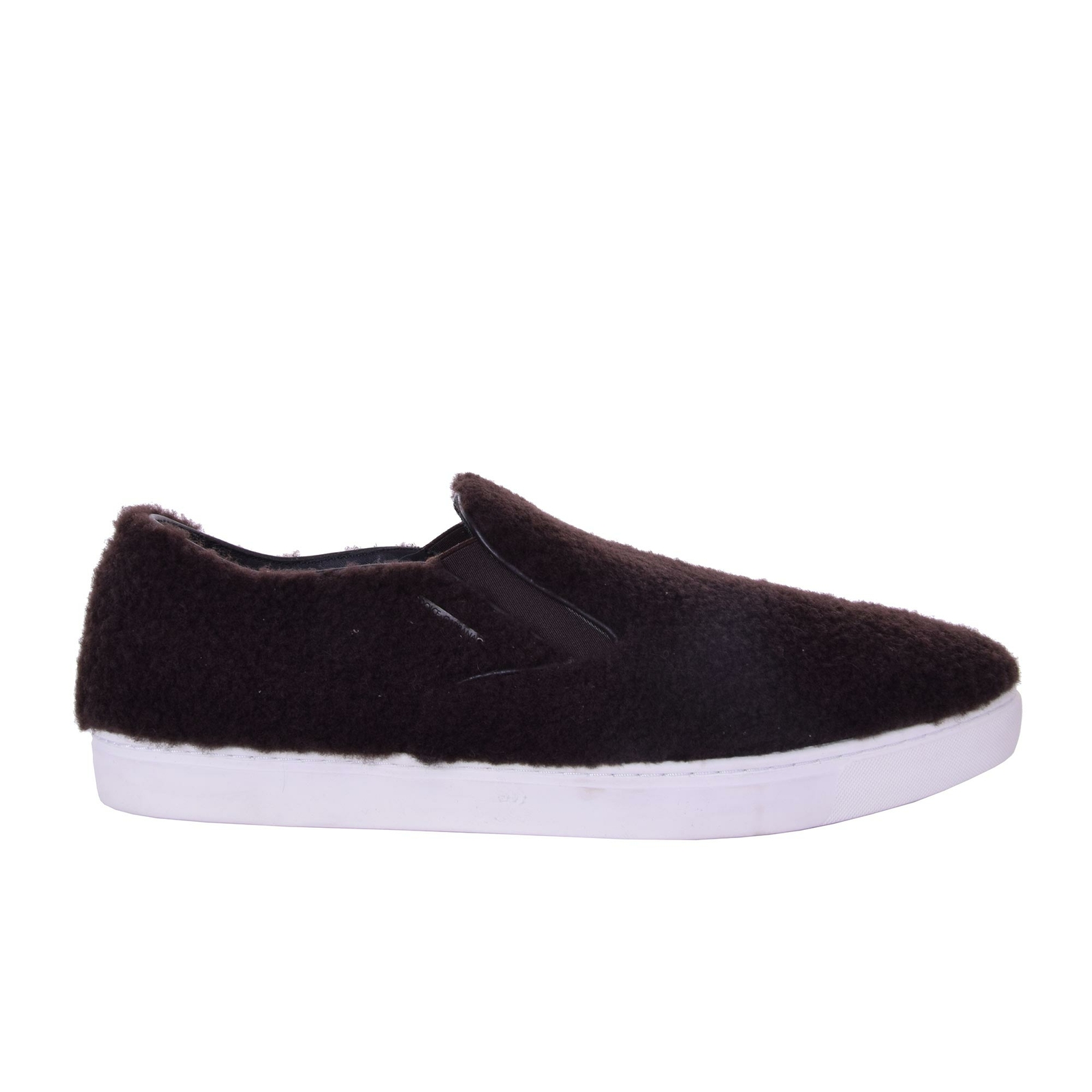 

DOLCE - GABBANA Слипоны из меха ягненка Кроссовки LONDON Shoes Коричневый 08014
