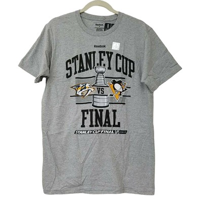 Reebok NHL Playoffs Adult Men NHL Finals Mesh S/Tee Medium Grey NWT