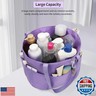 onemoky Mesh Shower Caddy Portable, Travel Toiletry Bag for Women Men, Large Capacity Shower Bag Quick Dry Bathroom Bag for Dorm, Gym, Bathroom, Camping, Beach, Swimming, Traveling, Purple