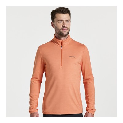 Мужская одежда Saucony Solstice 1/4 Zip Ember Heather S