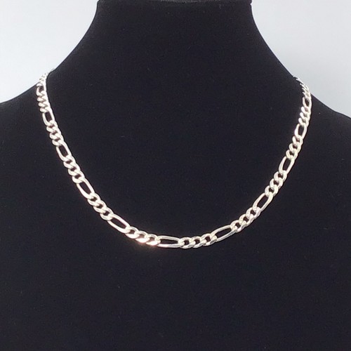 日本未入荷 CRAFTD London Round Figaro 2mm Figaro Chain Sterling Silver Diamond Cut Italy 36.3g 5mm