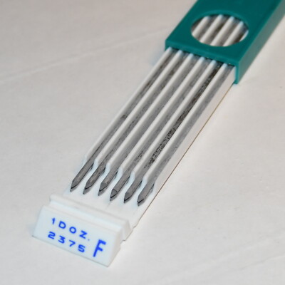 12 Berol Turquoise Eagle Drawing Leads 2.375mm 5in Black F 2375