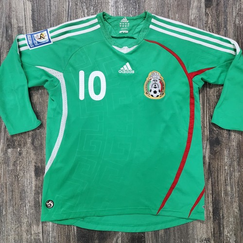 2008 Adidas Mexico Home Soccer Jersey Cuauhtémoc Blanco Kids 2008 Adidas Mexico Home Soccer Jersey Cuauhtémoc Blanco Kids