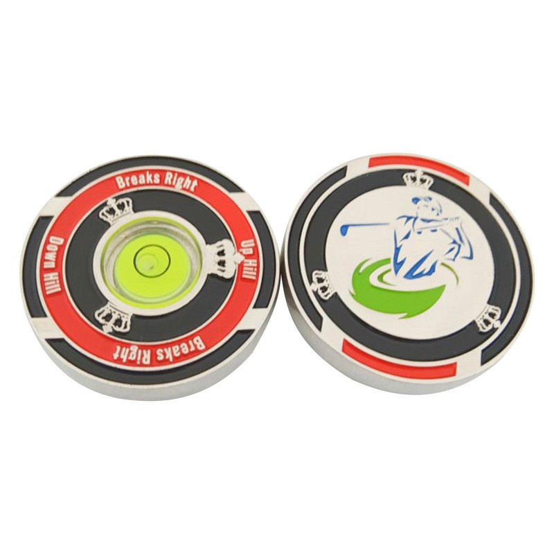 Golf Level Ball Marker Alignment Reader Tool 2 Sided Golf Ball Marker Tool