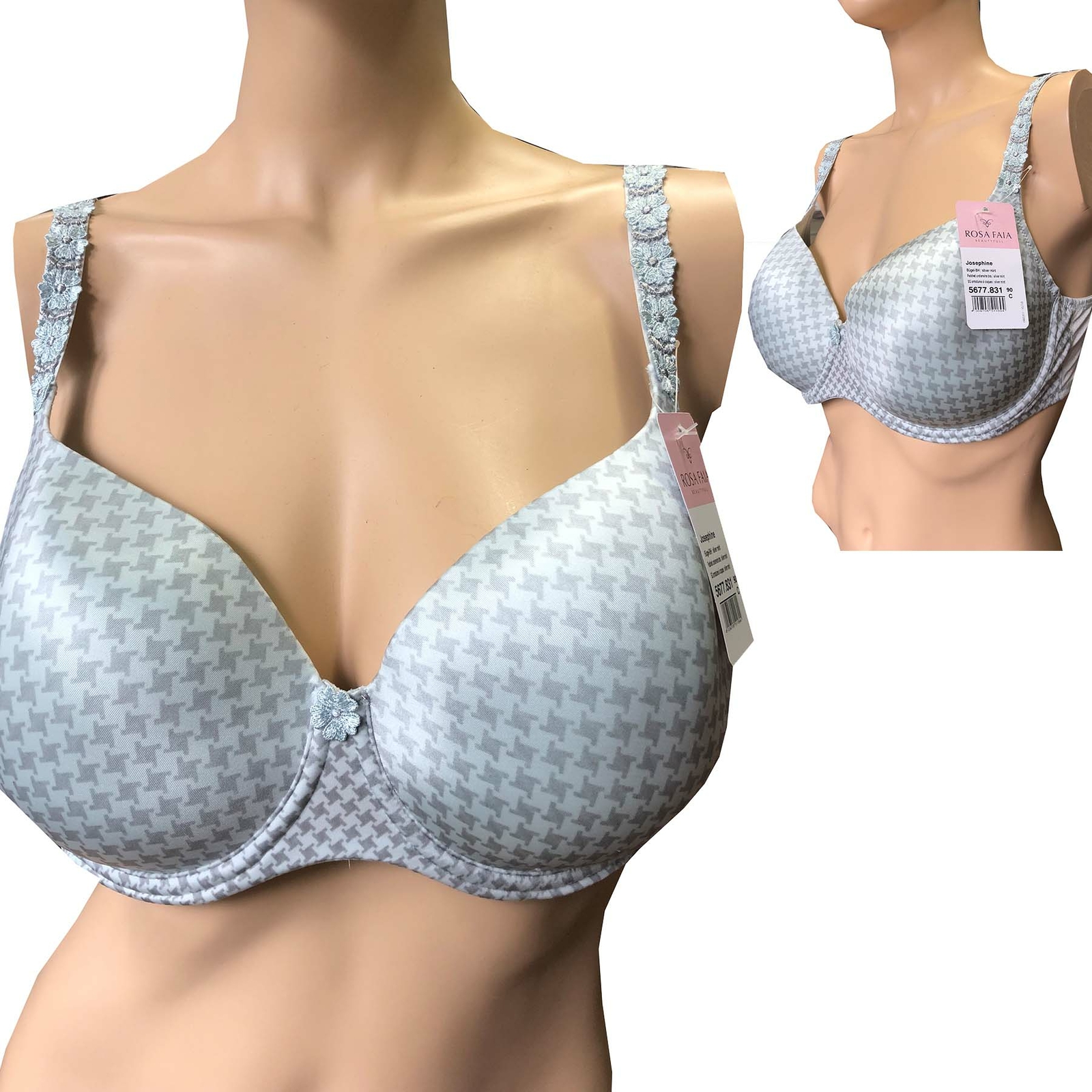 ROSA FAIA Josephine Damen BH mit Bügel T-Shirt Bra Gr. 75C Siver Mint NEU