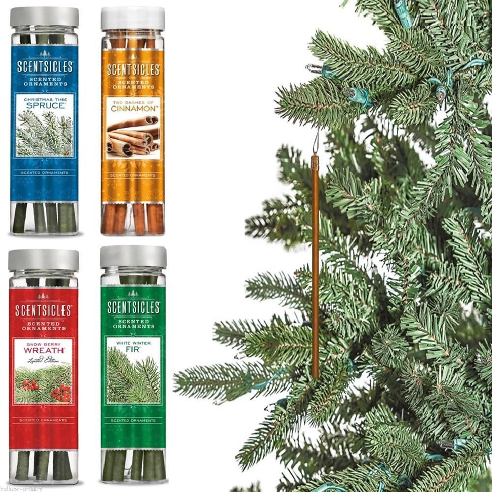 6 Scented Christmas Tree Ornaments Scentsicles Fragrance Sticks | eBay