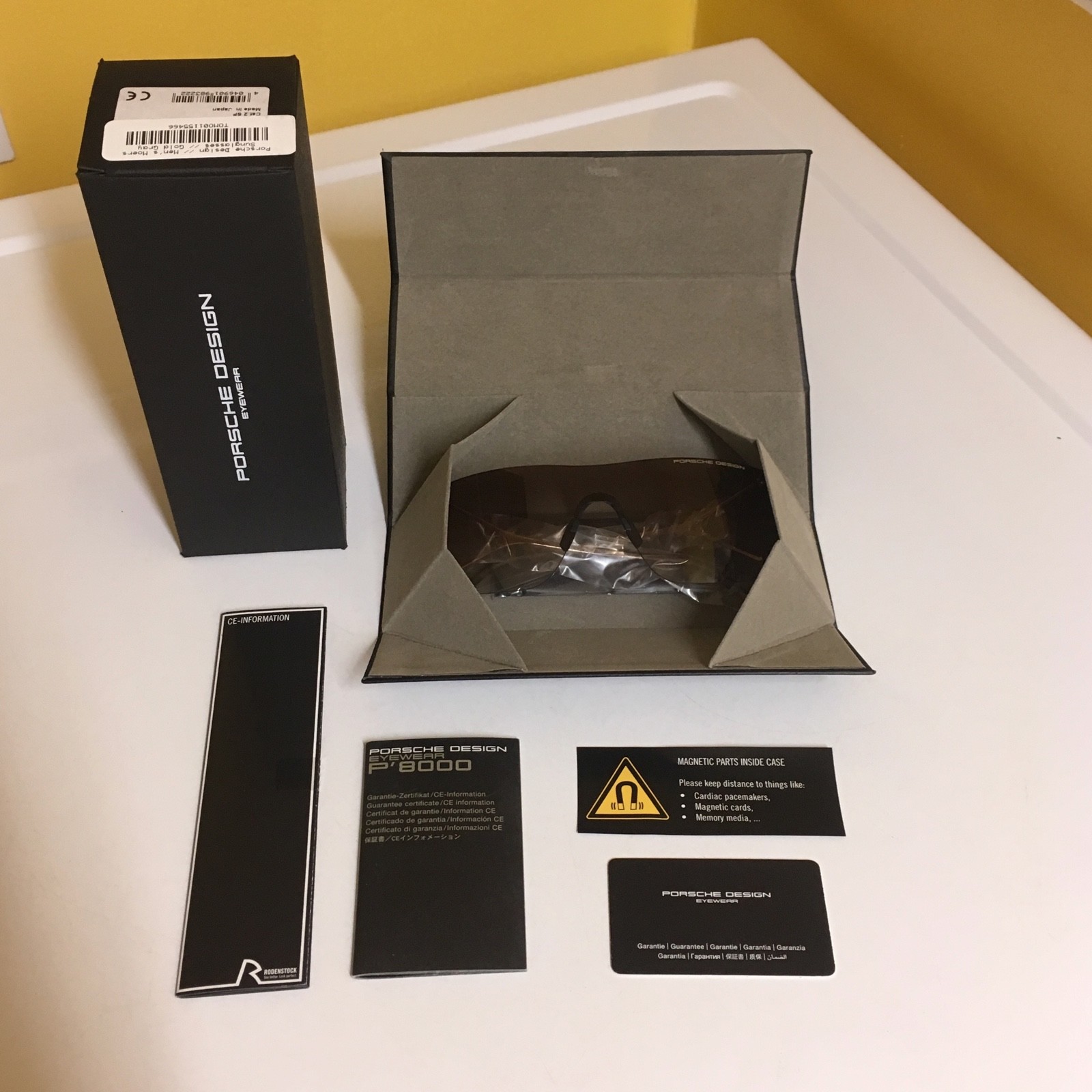 Pre-owned Porsche Design P'8620 B Unisex Moer's Mirror Grey/gold Sunglasses. In Box. In Gray