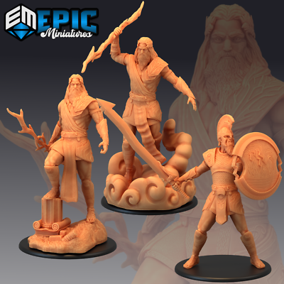 STORM GIANT LORD, Dungeons and Dragons Miniatures, D&D Zeus Lightning Miniatures