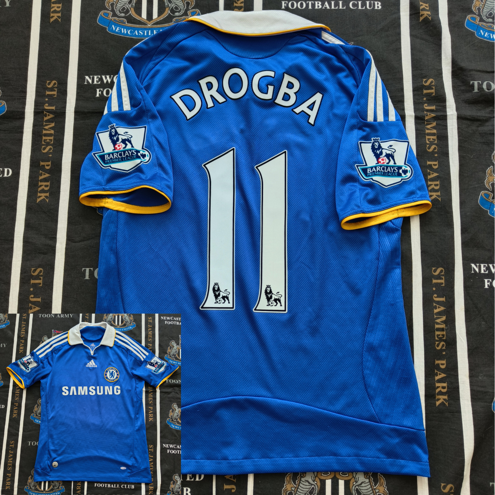 adidas Chelsea 08/09 Home Jersey - Drogba #11 - M - USED