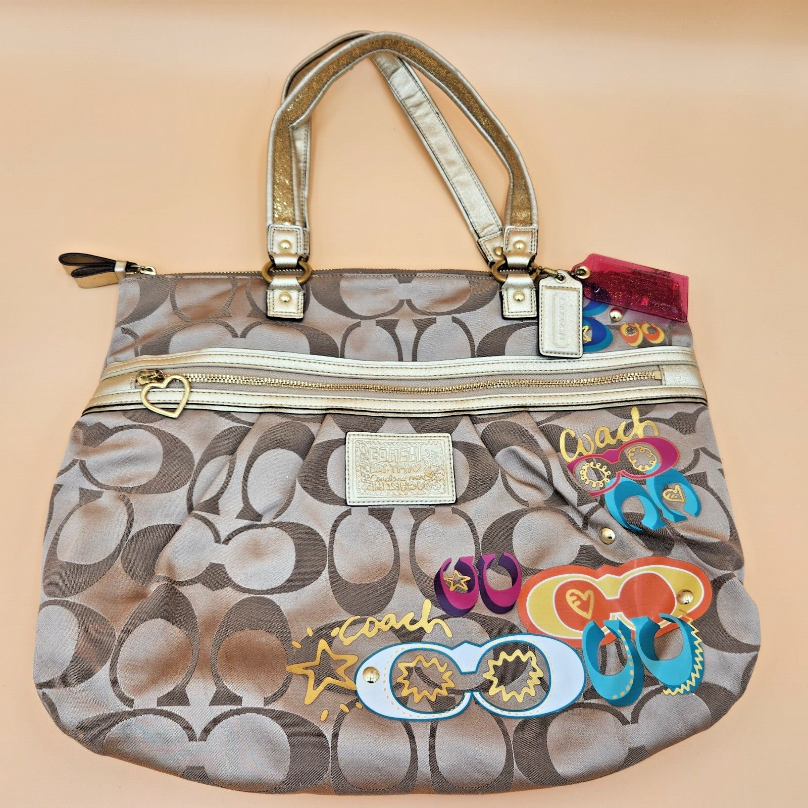 ✨ぷぅおまとめ✨MACKINTOSH ツイードカーディガン&コーチ バッグ Coach Poppy Applique Shoulder Bag Pocket Tote F20099 Rare