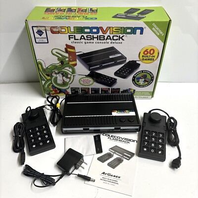 Colecovision Flashback Classic Game Console 60 Games W/ Overlays & 2 Controllers