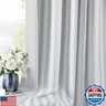 ZJDECOR 63 Inch Blue Striped Full Blackout Window Curtain Panels,Blue Stripe on White Cotton Blended Light Filteirng Fabric,Room Darkening Window Treatment for Bedroom,Rod Pocket Back Tab,55